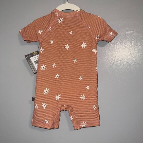 NWT Modern Moments by Gerber Baby Rash Guard Swimsuit Pink Floral Size 12 Months - Picture 5 of 7